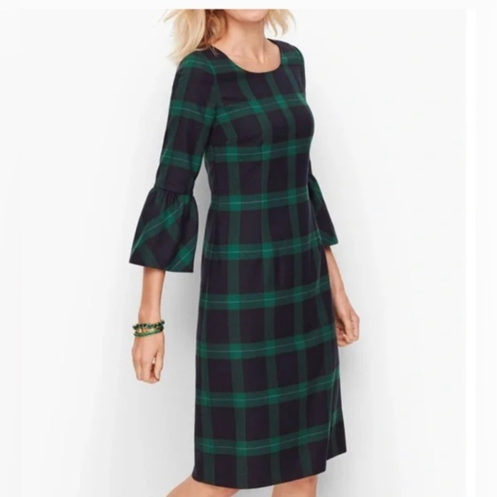 Talbots Wool Blend Bell Sleeve shift Dress